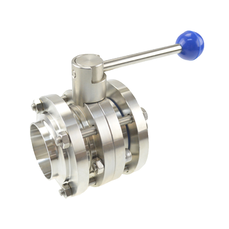 Sanitary 3PCS Butterfly Valve <br>Model No.:DVB03<br/> 